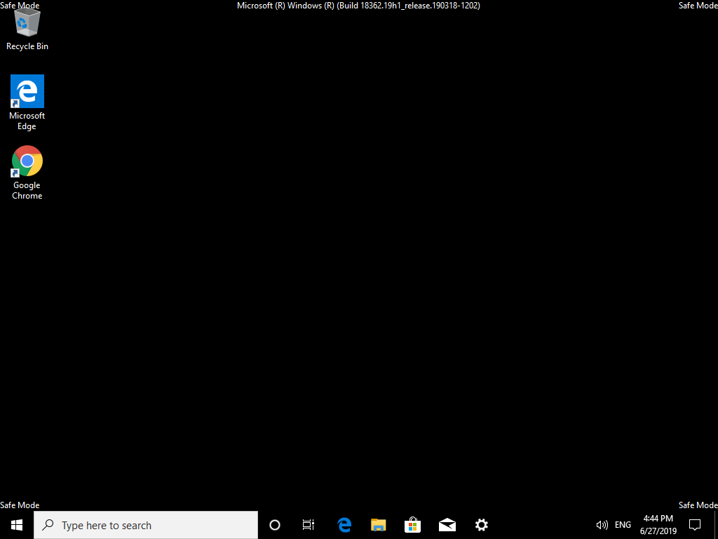 Windows セーフ モード